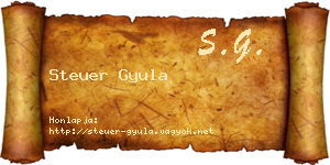 Steuer Gyula névjegykártya