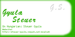 gyula steuer business card